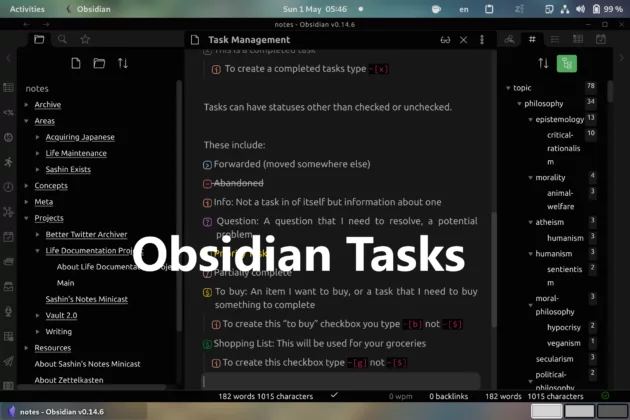 obsidian tasks